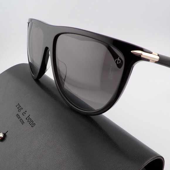 Rag & Bone Polarized Navigator Browline Shades, Round Metal Accent Retro 1056S main image 15